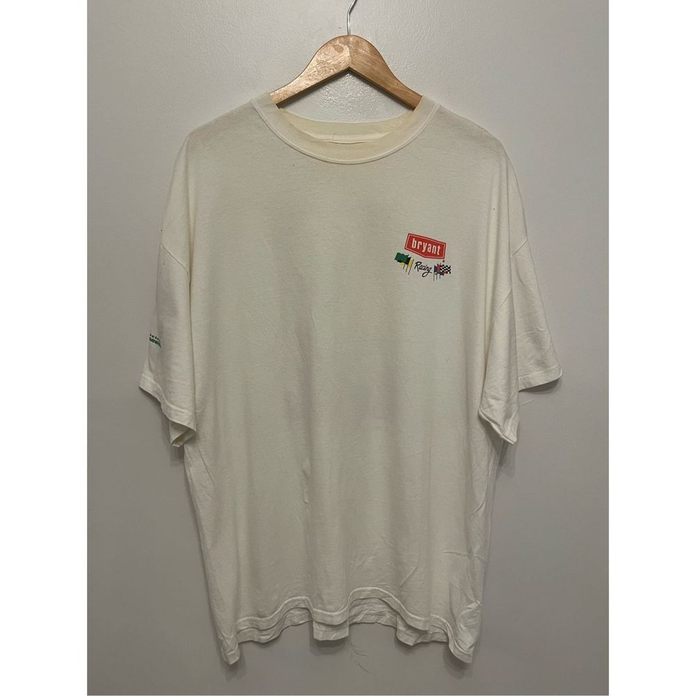 Vintage NACCAR Racing White T-Shirt Size XL